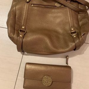 Coach leather bag and wallet